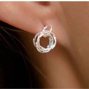 Lizzy James Sterling Silver Quad Circle Earrings